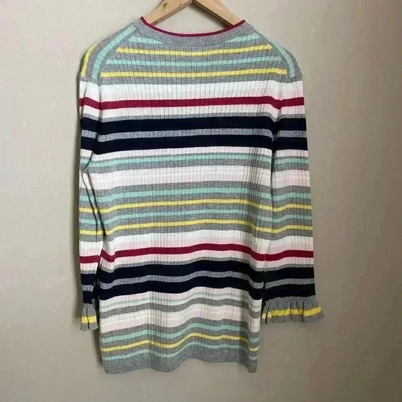 Ted Baker Striped Knit Long Sleeve Top Size 12 - Picture 8 of 9